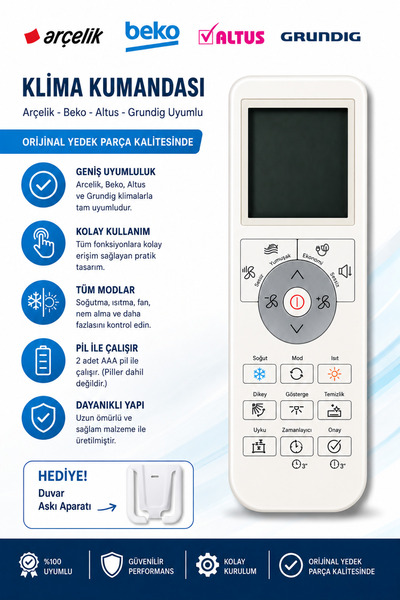 ÖZ BEYAZ EŞYA Beko 40700 - 18000 BTU/H KLİMA KUMANDASI