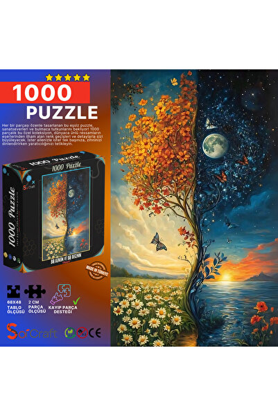 Soi Craft 1000 Parça Puzze Bir Günün ve Bir Gecenin Hikâyesi #6559