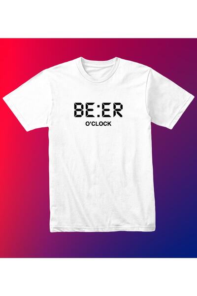 TROVE Μπλουζάκι Unisex Γυναικείο Ανδρικό Retro Beer Time Analog 100% Cotton D...