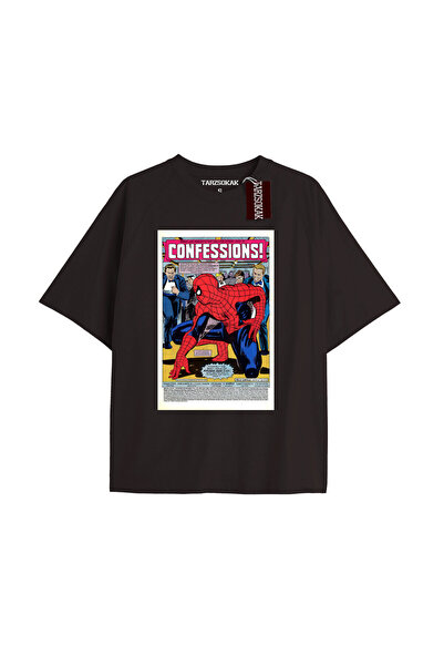 TIMESWASTINGIRL Spider-Man Gazete baskı Model No Way Home Tshirt