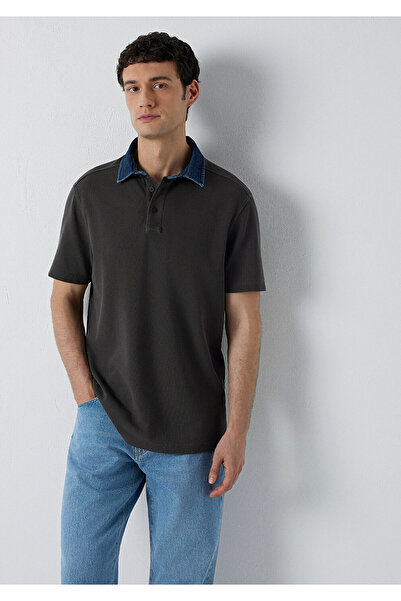 Mavi Collar Detailed Brown Polo T-Shirt Regular Fit / Normal Cut 0613659-70219
