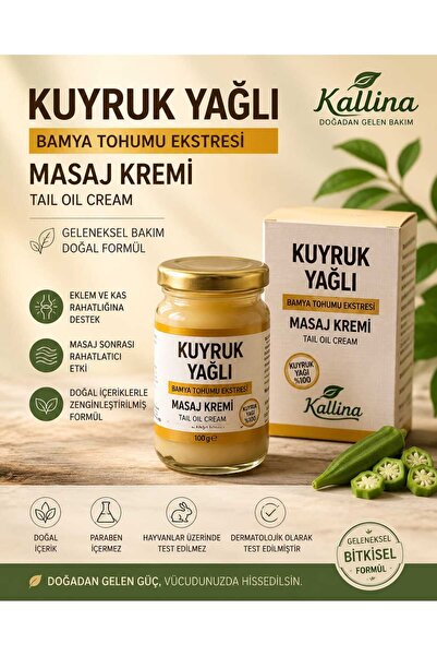 ALLİNA Kallina Kuyruk Yağlı Krem(Bamya Tohumu ve Kekik Yağı İlaveli)100 ml