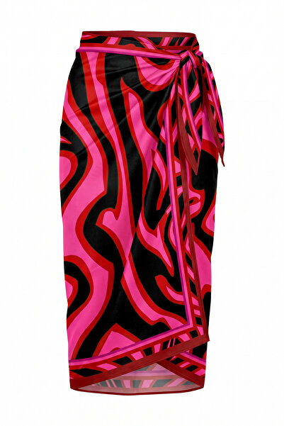 AQUABERRY Pink Mirage Patterned Beach Pareo - Shiny Fabric That Doesn'T Show ...