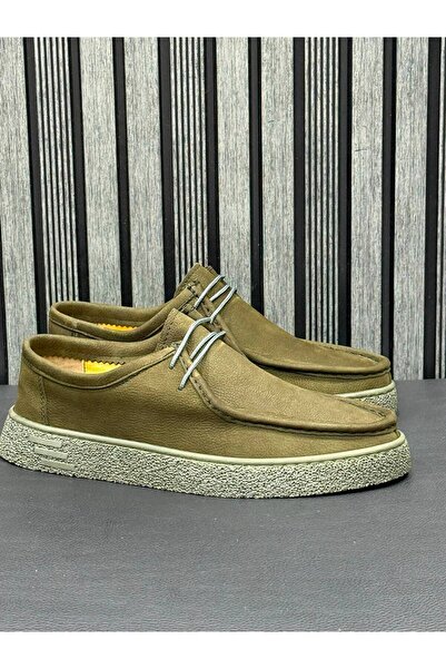 Greyybull Shoes khaki nubuck leather men's shoes - stylish and comfortable shoes