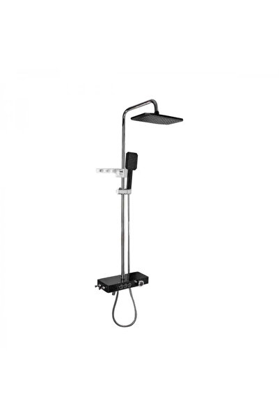 KORMAN TECHNIK Coloana Dus Afisaj LCD Inox Negru Argintiu SJG/003