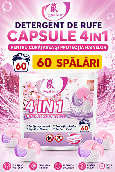 Regal Bliss Detergent de rufe capsule Regal Bliss, 4in1 pods pentru curatarea...
