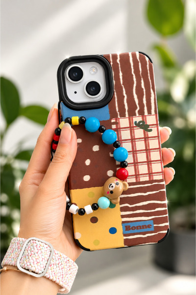 Go Aksesuar Iphone 15 - 14 VE 13 Uyumlu Kaplama Charm Hippi Tasarımlı Esnek S...
