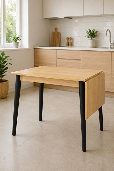 VİLİNZE Vilinze Avanos Mdf Katlanır Ahşap Mutfak Masası - 70x80 cm