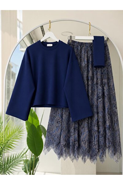 MODA VEDAT Women's Oy-Ho Blouse and Skirt Set -0700