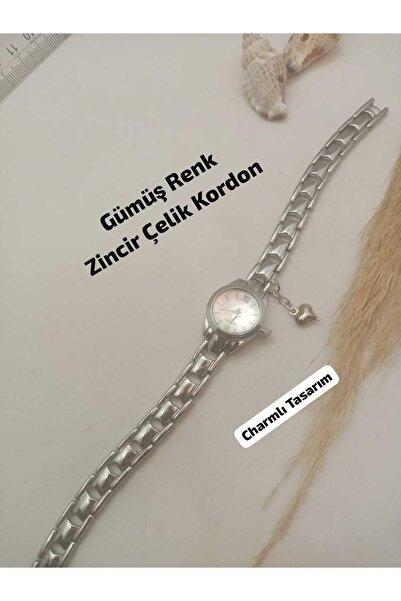 Brality Sade Şık Minimal Yuvarlak Tasarım Vintage Kadın Kol Saati , Gümüş Ren...