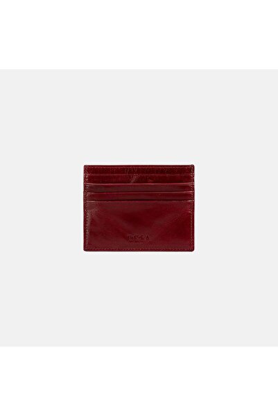 Desa Women's Burgundy Leather Card Holder