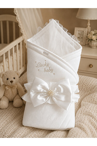 Tomuycuk Ecru Baby Girl and Boy Blanket Natural Organic Sleeping Swaddle Newb...