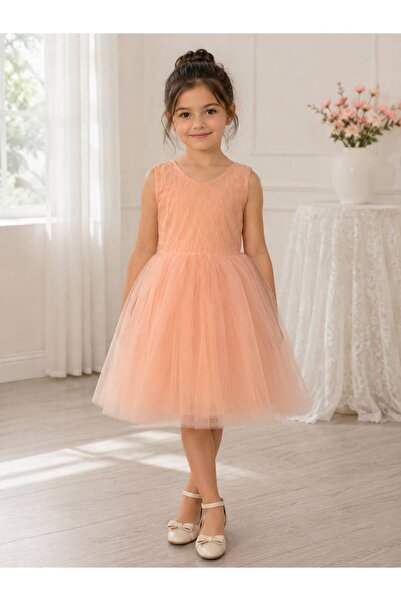 lunavella Girl's Dress with Tulle Skirts