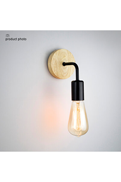 Choice5 Without bulb Black Vintage Hemp Rope Wall Lamp Wood Wall Lamp E27 110...