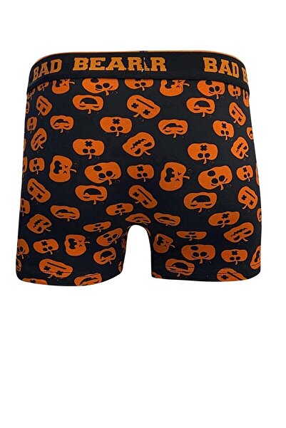 Bad Bear Pumpkin Siyah Balkabağı Desenli Erkek Boxer