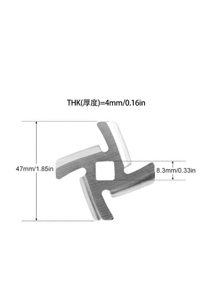Choice G Meat Grinder Pinion Mixer Spare Parts Meat Grinder Knife Stainless S...