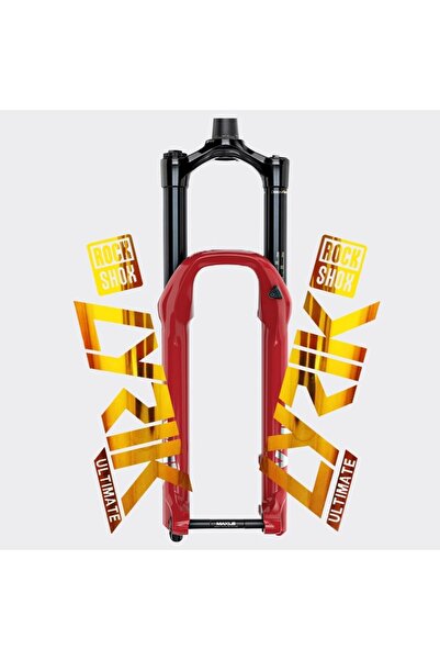 Choice ملصقات شوكة أمامية ذهبية من RockShox Lyrik للدراجات الجبلية، زخرفة مقا...