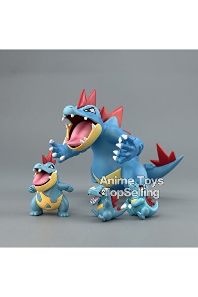 BANDAI Feraligatr 3-11cm Anime Pokemon Figure Feraligatr Evolutionary Group A...