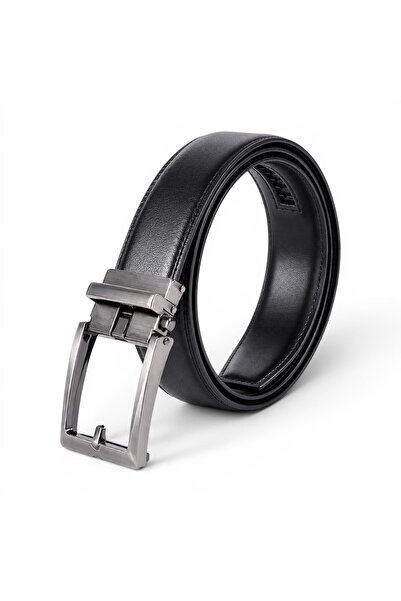 DWOY Men's Black Adjustable Holeless Automatic Buckle Belt