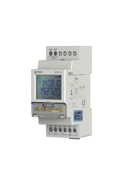 ENTES M4912 DTR-10 15 Programlı Çift Kontaklı Astronomik Zaman Rölesi 85-265V...