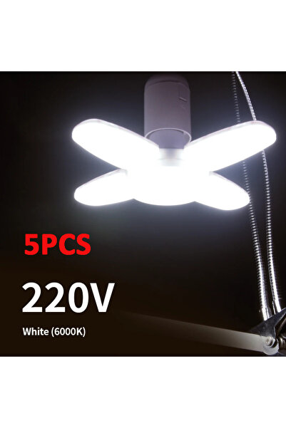 Choice 28W 5pcs 220V E27 Foldable Fan Shape LED Bulb Lamp 220V 110V 40 LEDs L...