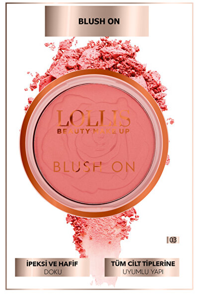 Lollis Blush On Toz Allık Doğal Görünüm Veren Kadifemsi Dokulu 03