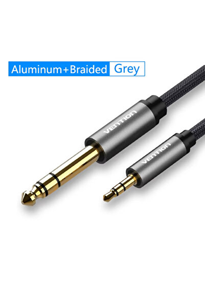 Choice 1m 3.5 to 6.5 Grey Vention 3.5 to 6.5 Earphone Adapter Audio Cable for...