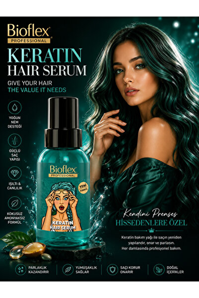Bioflex Keratin Saç Serumu Aşırı Yıpranmış Saçlar Için Keratin Bakım Yağı 100 Ml