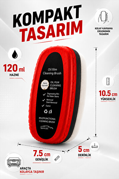 indirimsevinci Araç Yıkama Süngeri Yağ Film Temizleyici Cam Ayna Leke Çıkarıcı Hazır Sıvılı