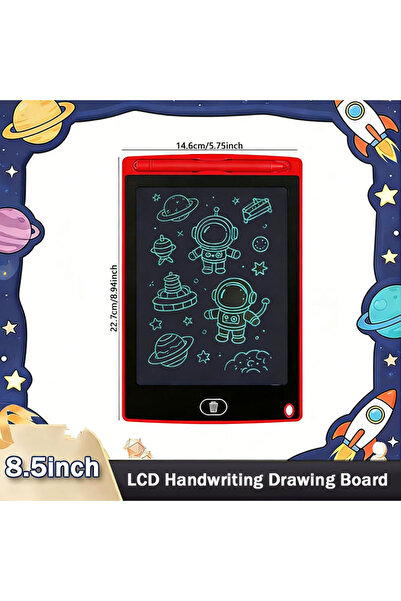 Choice3 لوح رسم LCD مقاس 8.5 بوصة باللون الأحمر للأطفال، لوحة رسم وكتابة يدوي...