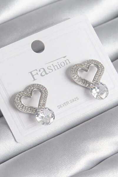 Inure Jewelry النحاس الفضة اللون الزركون حجر القلب نموذج قطرة الزركون حجر الت...