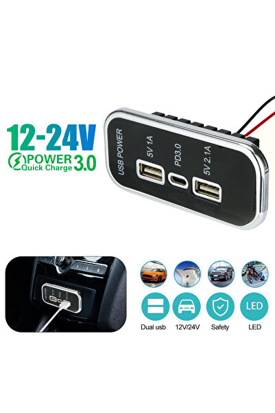 Choice3 كيبيدومي منفذ USB مزدوج PD3.0 بقوة 12 فولت، منفذ USB-C من نوع PD3.0، ...
