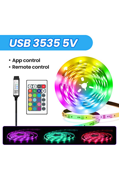 aiopp شريط إضاءة LED بطول متر واحد مع جهاز تحكم عن بعد ColorRGB 5050، مزود بت...