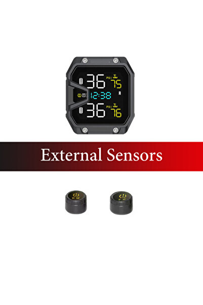 Choice1 K37-External Sensor YanAbode TMPS Motorcycle Tire Pressure Sensor Wat...