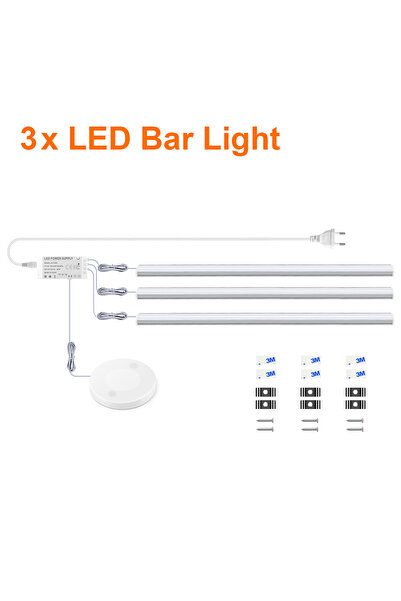 Choice قابس أوروبي قياسي، 40 سم لكل مصباح LED أبيض بارد، 3 قطع، من 1 إلى 6 قط...
