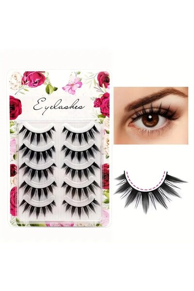 Choice MIX Enhance Your Look with Manga-Inspired False Eyelashes - 5 Pack of ...