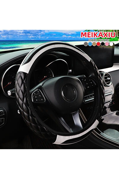 Choice White The new car steering wheel cover with crystal carbon fiber three...