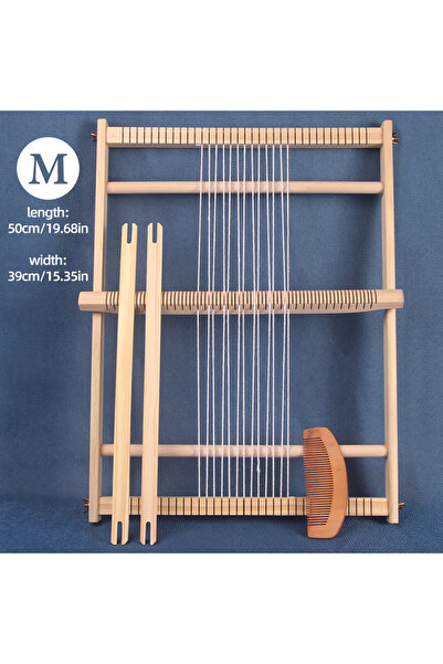 Choice1 Loom-M QJH Wooden Multi-Craft Weaving Loom 19.6"L x 15.3"W Warp Frame...