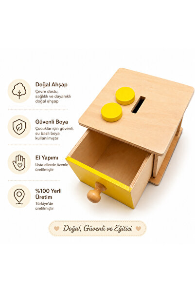Montessori Gemisi Decision Box with Drawers - Sequined