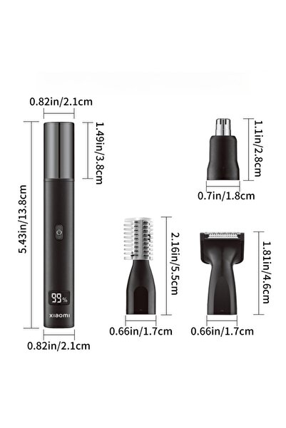 Xiaomi black 2025 New 3 in 1 Electric Rechargeable Nose Ear Hair Trimmer for ...