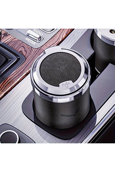 Choice1 black Car Ashtray Portable With LED Light Vacuum Anti-Smell Odorless ...