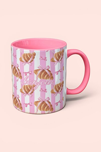 Cool Stuff Studio Bonjour Croissant Patterned Mug