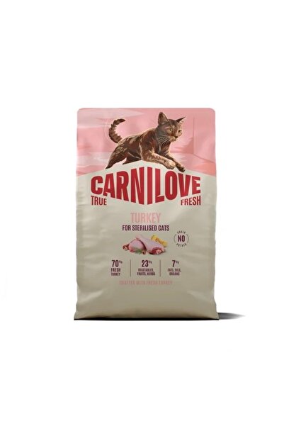 Carnilove طعام جاف للقطط المعقمة من ماركة Carnilove، بنكهة الديك الرومي 2 كغ