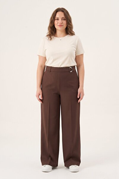 Ravencia Women's Wide-Legged Pants with Side Zipper, No Pockets, Elasticated ...