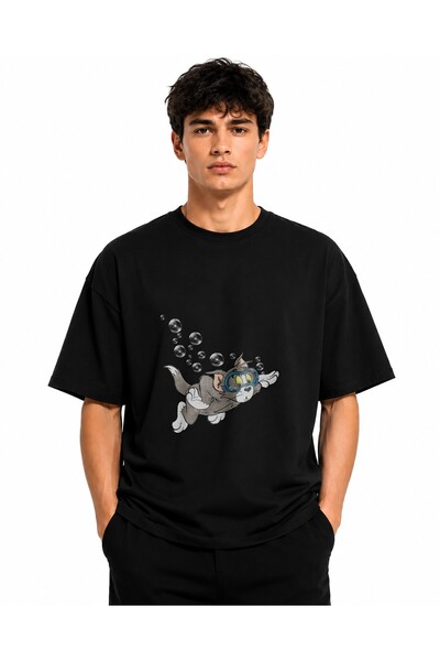 Inscriptie Unisex Βαμβακερό T-Shirt Υψηλής Ποιότητας  "Tom Swims "