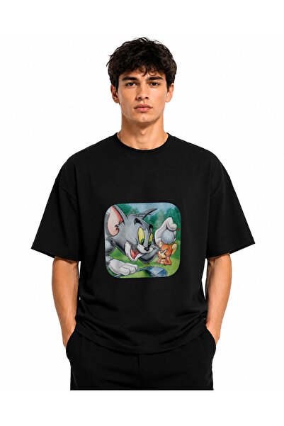 Inscriptie Tricou Unisex Bumbac Premium Casual " Tom and Jerry - play golf "