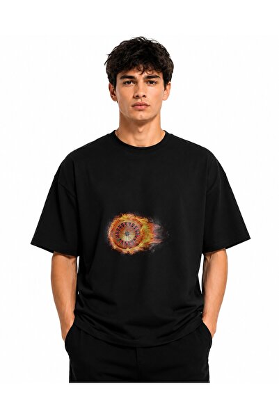 Inscriptie Unisex Premium Cotton Casual T-Shirt "Roulette with Fire"