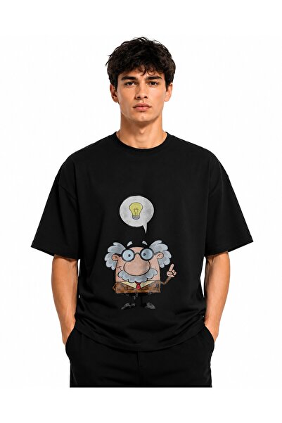 Inscriptie Unisex Premium Cotton Casual T-Shirt "Scientist cartoon"