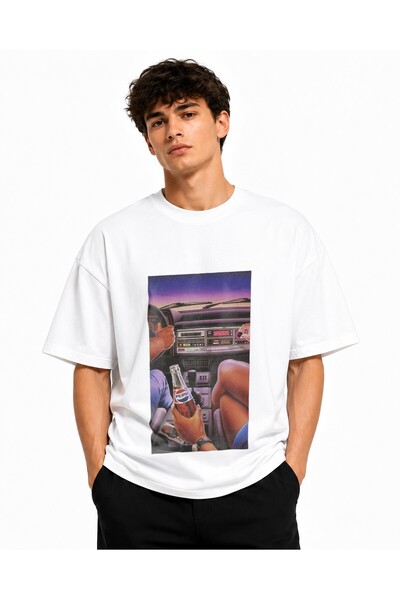 Inscriptie Tricou Unisex Bumbac Premium Casual " Couple & Pepsi "