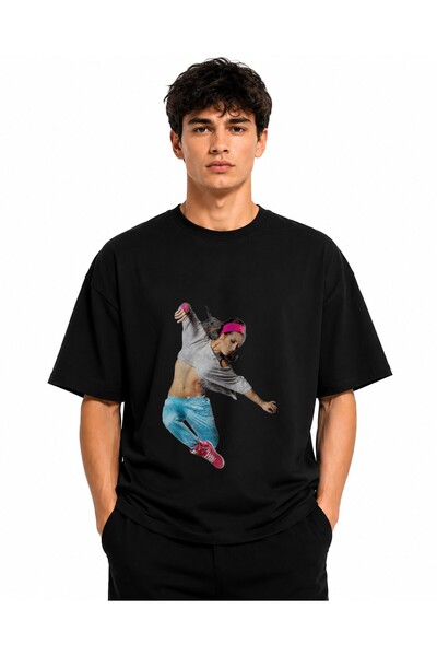 Inscriptie Tricou Unisex Bumbac Premium Casual " Hip hop dance pose "